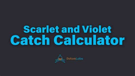 New Gen 9 Catch Rate Calculator Now Available! .
